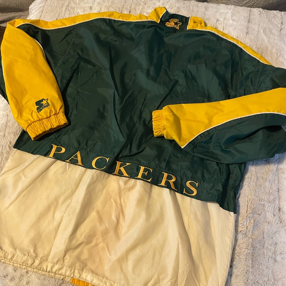 STARTER RARE Green Bay Packers Windbreaker jacket